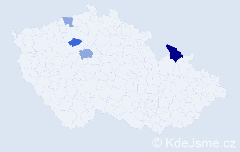 Příjmení: 'Ichimová', počet výskytů 13 v celé ČR
