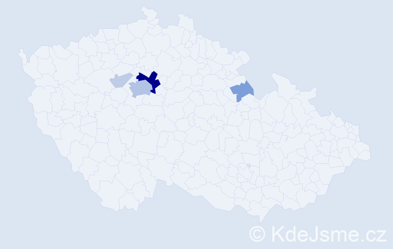 Příjmení: 'Krystlíková', počet výskytů 19 v celé ČR