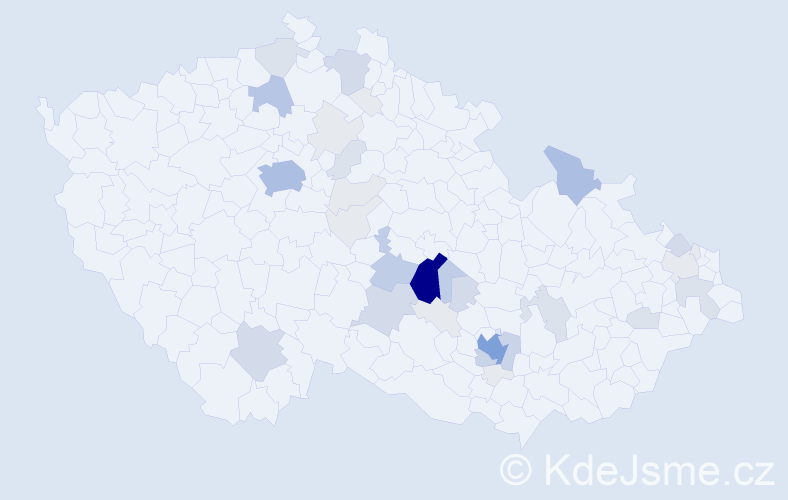 Příjmení: 'Vencálek', počet výskytů 132 v celé ČR