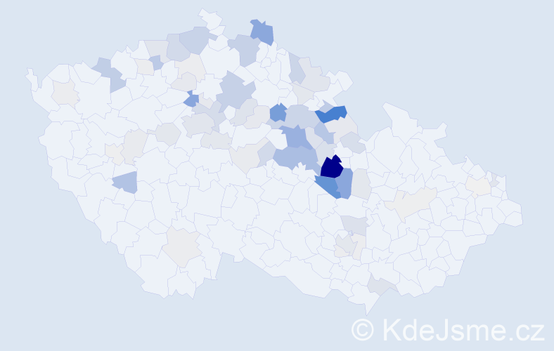 Příjmení: 'Zavoral', počet výskytů 286 v celé ČR