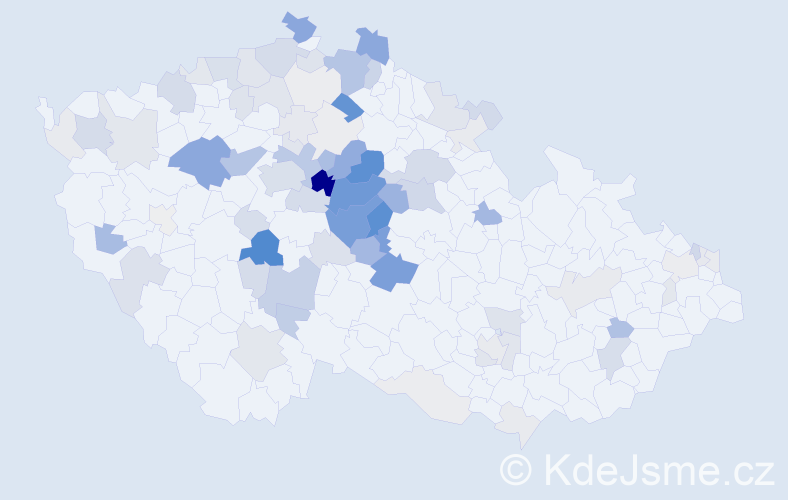 Příjmení: 'Bouma', počet výskytů 309 v celé ČR