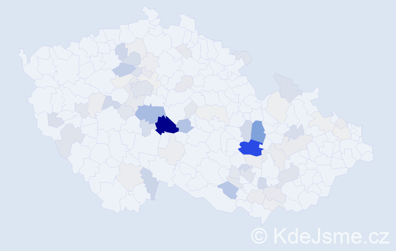 Příjmení: 'Toulová', počet výskytů 254 v celé ČR