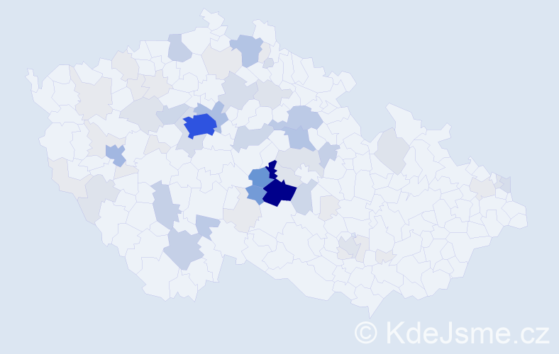 Příjmení: 'Kopic', počet výskytů 249 v celé ČR