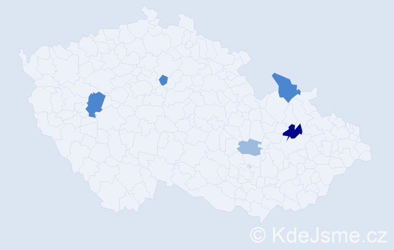 Příjmení: 'Kralčák', počet výskytů 11 v celé ČR