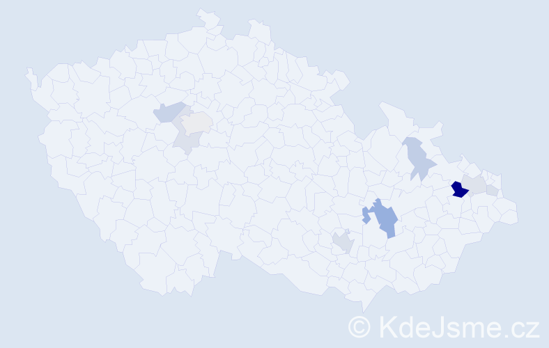 Příjmení: 'Kuncek', počet výskytů 23 v celé ČR