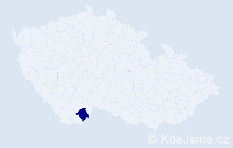 Příjmení: 'Selba', počet výskytů 1 v celé ČR
