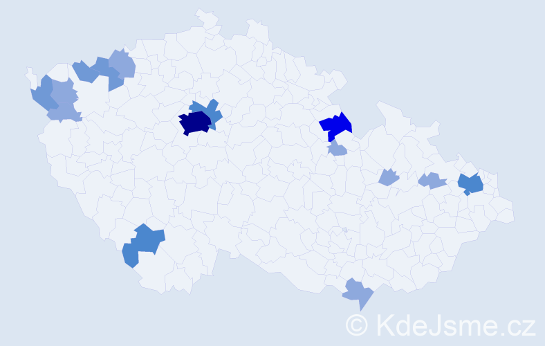 Příjmení: 'Országh', počet výskytů 33 v celé ČR