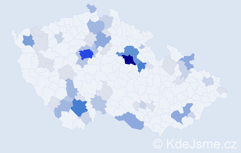 Příjmení: 'Sháněl', počet výskytů 181 v celé ČR