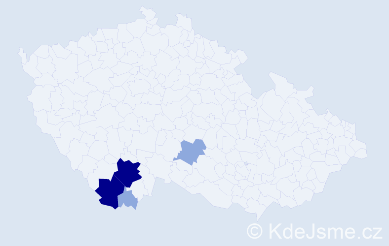Příjmení: 'Porkristlová', počet výskytů 12 v celé ČR