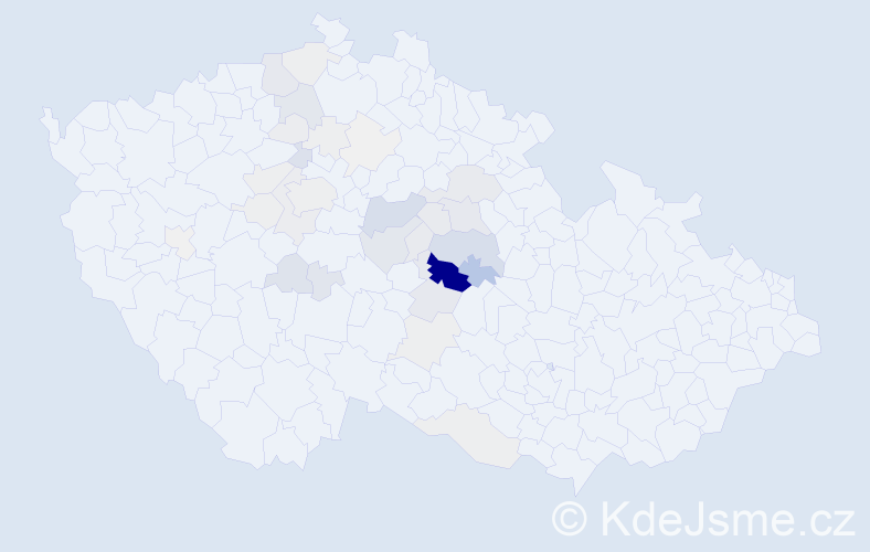 Příjmení: 'Klepetková', počet výskytů 138 v celé ČR
