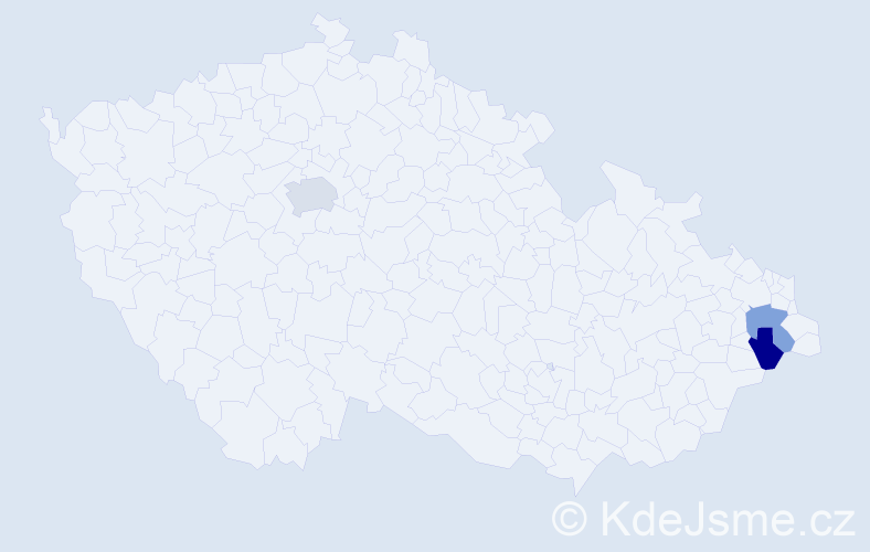 Příjmení: 'Peinlichová', počet výskytů 10 v celé ČR