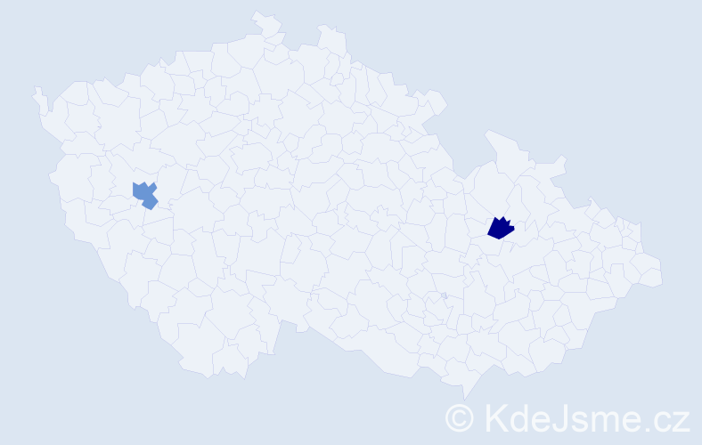Příjmení: 'Scanu', počet výskytů 3 v celé ČR