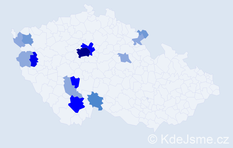 Příjmení: 'Soulek', počet výskytů 36 v celé ČR