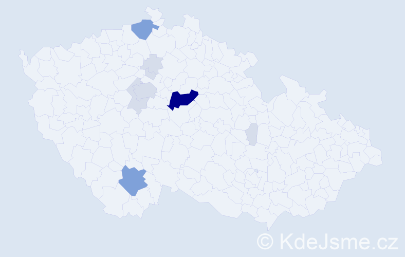 Příjmení: 'Mokráčková', počet výskytů 34 v celé ČR