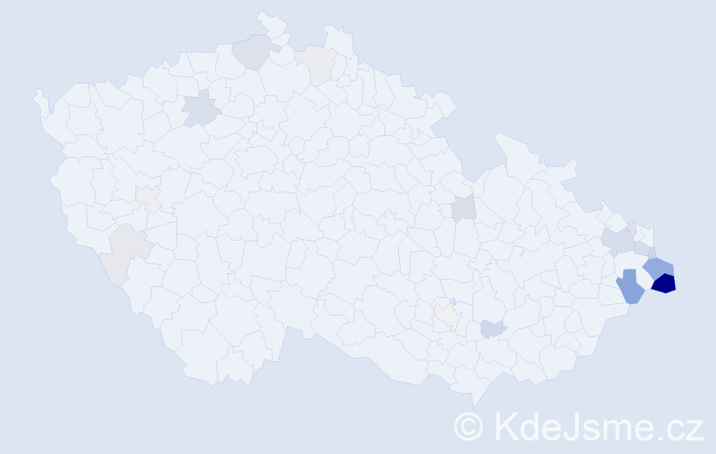 Příjmení: 'Karch', počet výskytů 64 v celé ČR