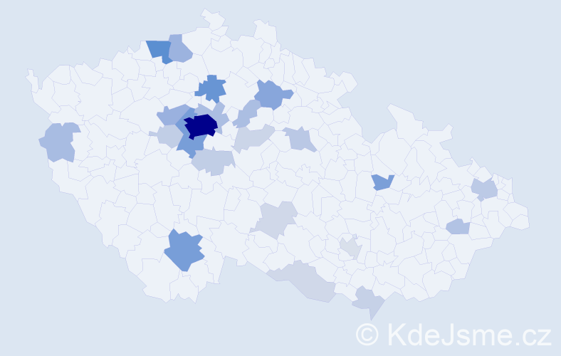 Příjmení: 'Zhu', počet výskytů 173 v celé ČR