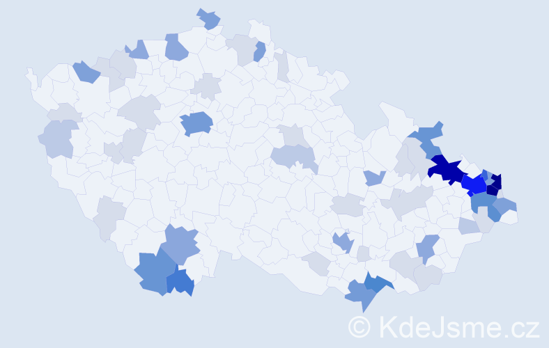 Příjmení: 'Figura', počet výskytů 205 v celé ČR