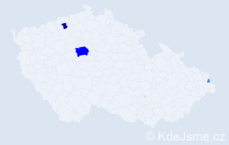 Příjmení: 'Tošev', počet výskytů 6 v celé ČR