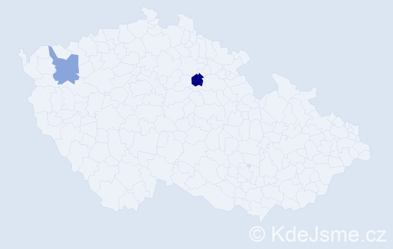 Příjmení: 'Koychbay', počet výskytů 2 v celé ČR