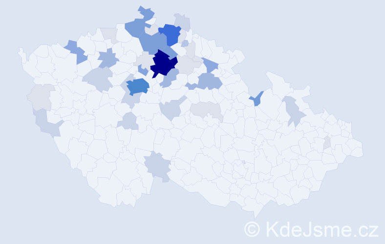 Příjmení: 'Vyšohlíd', počet výskytů 144 v celé ČR