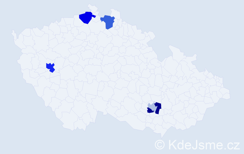 Příjmení: 'Senáši', počet výskytů 10 v celé ČR
