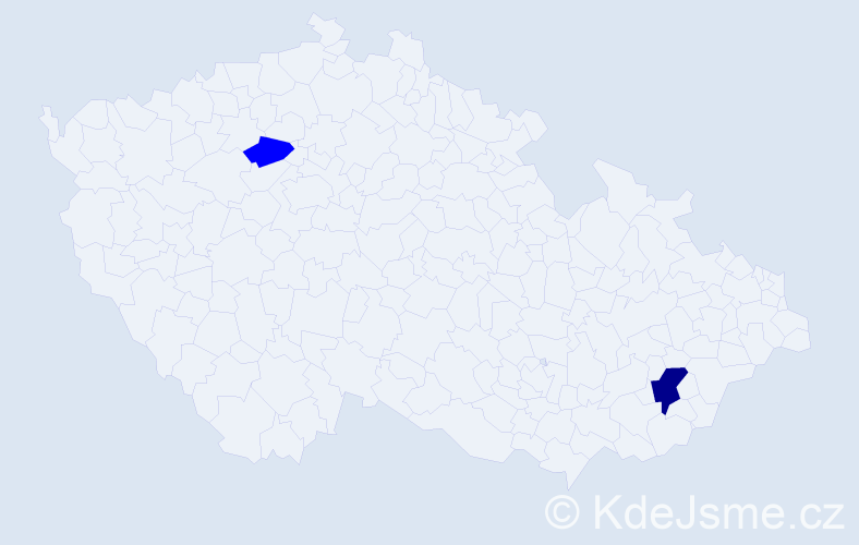 Příjmení: 'Careddu', počet výskytů 3 v celé ČR