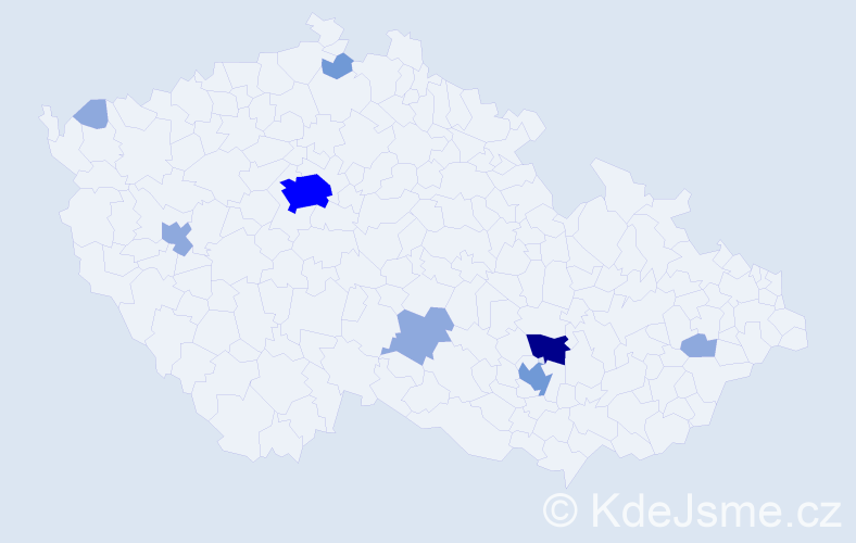 Příjmení: 'Batkhuyag', počet výskytů 18 v celé ČR