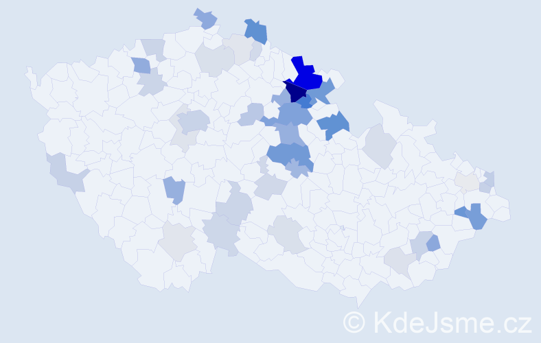 Příjmení: 'Marel', počet výskytů 113 v celé ČR