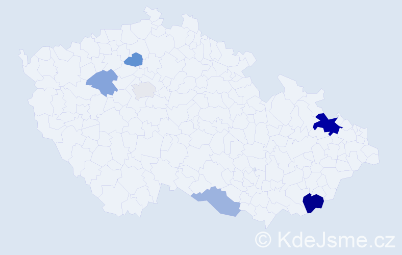 Příjmení: 'Roder', počet výskytů 14 v celé ČR