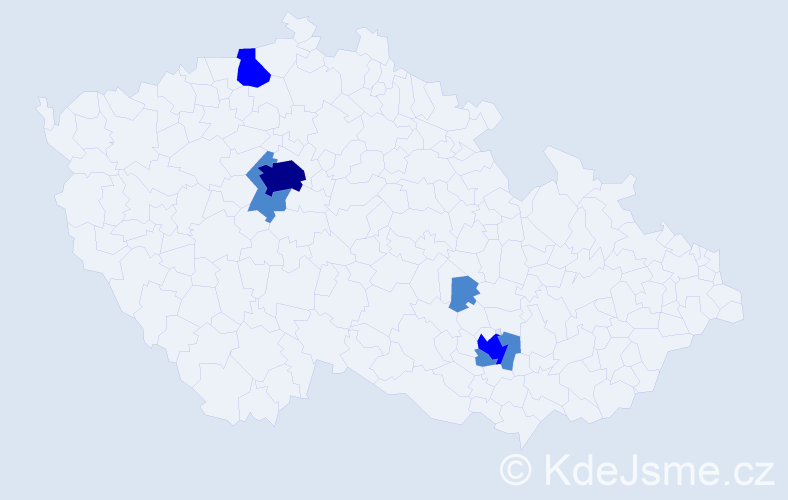 Příjmení: 'Skarolek', počet výskytů 10 v celé ČR