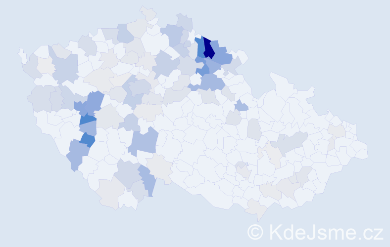 Příjmení: 'Kordová', počet výskytů 364 v celé ČR