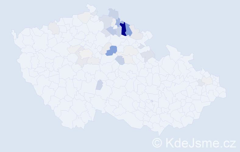 Příjmení: 'Bulušek', počet výskytů 101 v celé ČR