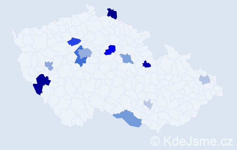 Příjmení: 'Foster', počet výskytů 18 v celé ČR