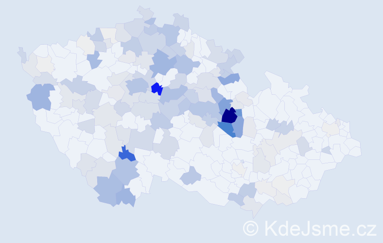 Příjmení: 'Vomáčková', počet výskytů 622 v celé ČR