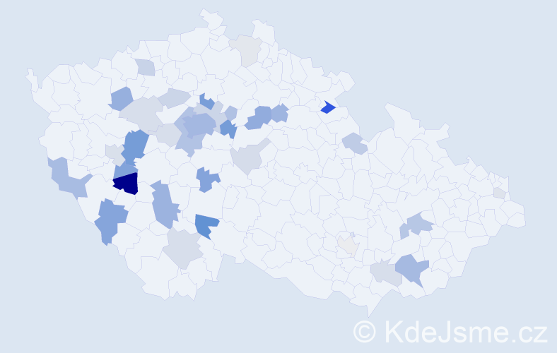 Příjmení: 'Kec', počet výskytů 98 v celé ČR
