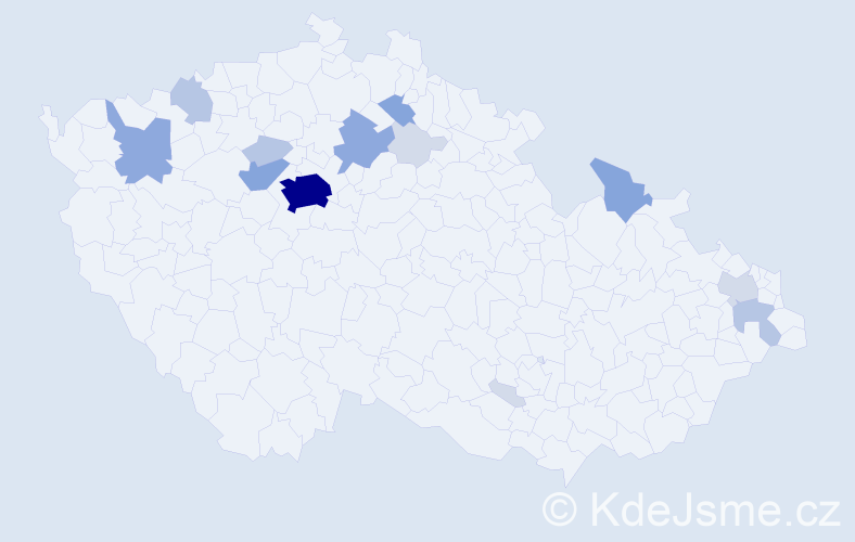 Příjmení: 'Pupová', počet výskytů 44 v celé ČR