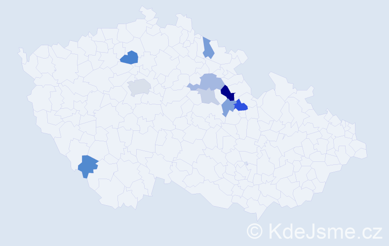 Příjmení: 'Alger', počet výskytů 17 v celé ČR