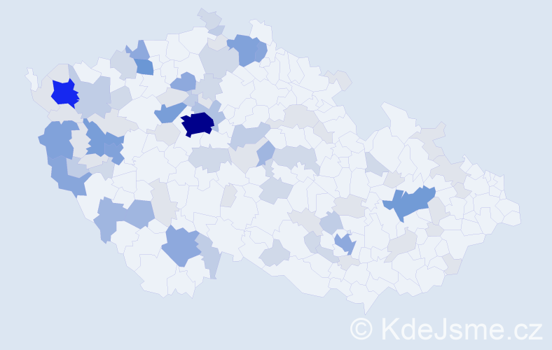 Příjmení: 'Egerová', počet výskytů 247 v celé ČR