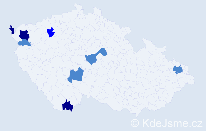 Příjmení: 'Rapačová', počet výskytů 16 v celé ČR