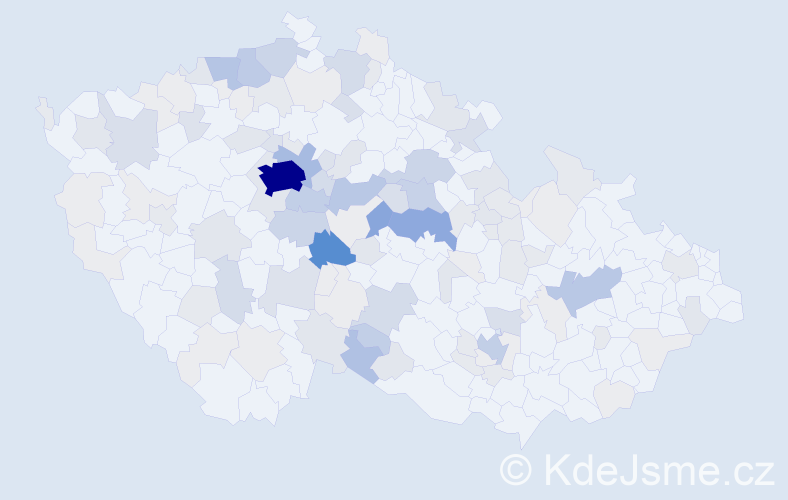 Příjmení: 'Horálek', počet výskytů 506 v celé ČR