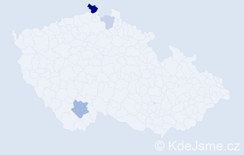 Příjmení: 'Fránik', počet výskytů 7 v celé ČR