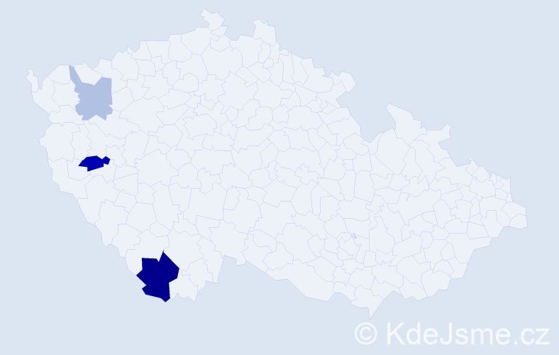 Příjmení: 'Wiltschková', počet výskytů 7 v celé ČR