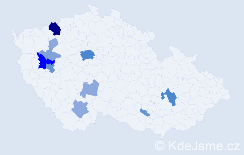 Příjmení: 'Korsová', počet výskytů 33 v celé ČR