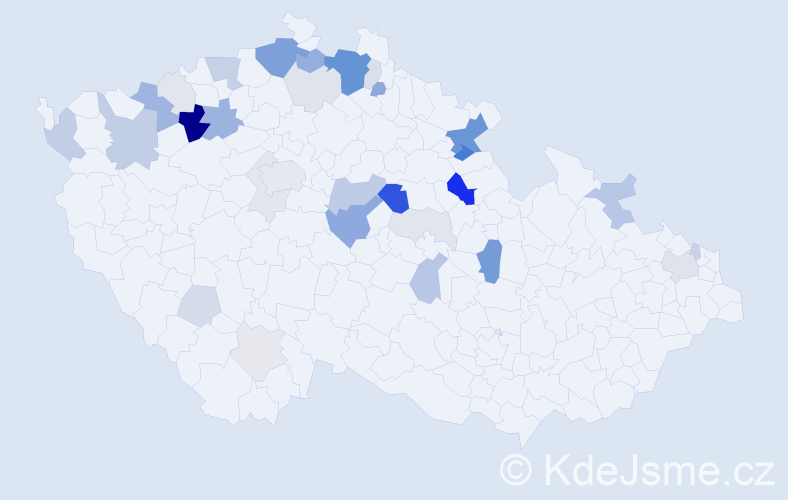 Příjmení: 'Šrajbr', počet výskytů 109 v celé ČR