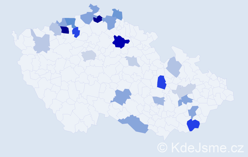 Příjmení: 'Straussová', počet výskytů 56 v celé ČR
