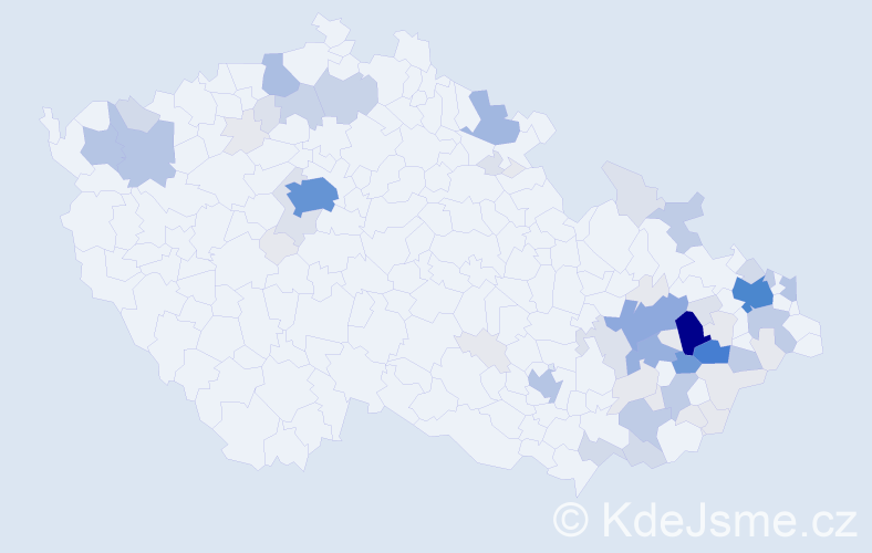 Příjmení: 'Perutková', počet výskytů 270 v celé ČR