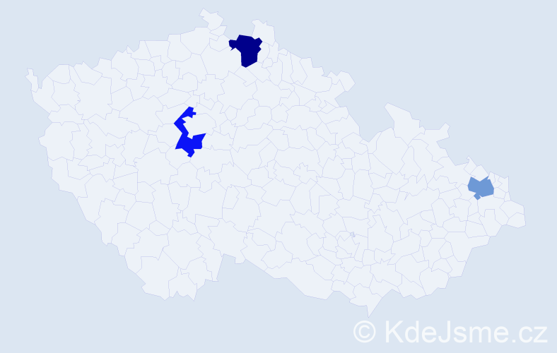 Příjmení: 'Valentko', počet výskytů 7 v celé ČR