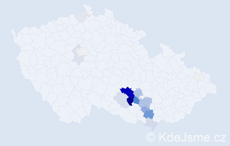 Příjmení: 'Brym', počet výskytů 72 v celé ČR