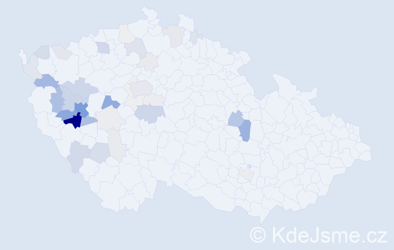 Příjmení: 'Alblová', počet výskytů 173 v celé ČR