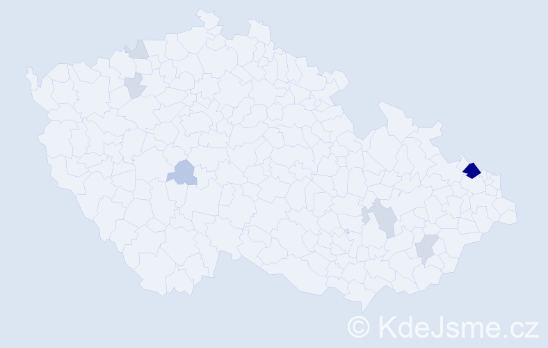 Příjmení: 'Cigan', počet výskytů 24 v celé ČR